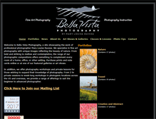 Tablet Screenshot of bellavistaphotography.com